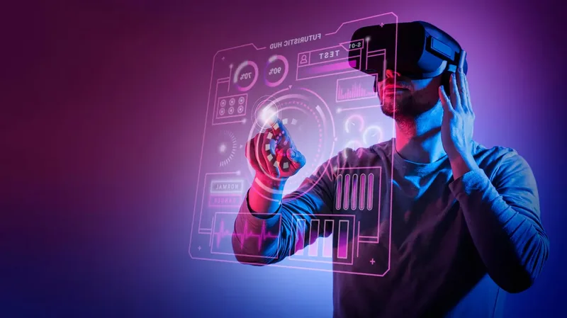 Tecnología de ciberseguridad avanzada con realidad virtual para protección empresarial